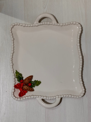 Блюдо  з ручками "Святкові шишки"