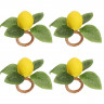 Комлект кілець для серветок "Lemon" l-10, 2 предмети, жовтo/зелений