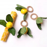 Комлект кілець для серветок "Lemon" l-10, 2 предмети, жовтo/зелений