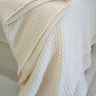 В'язаний плед "Frivolite", кремовий.