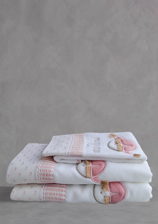 Набір рушників "Love baby", дитячі, 3шт, рожеві