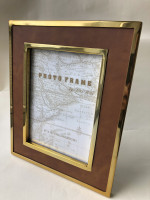 Фоторамка 27x22x2см (20х15см) (золото, шкіра)