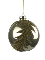 Куля "Листок" d-8 см золота