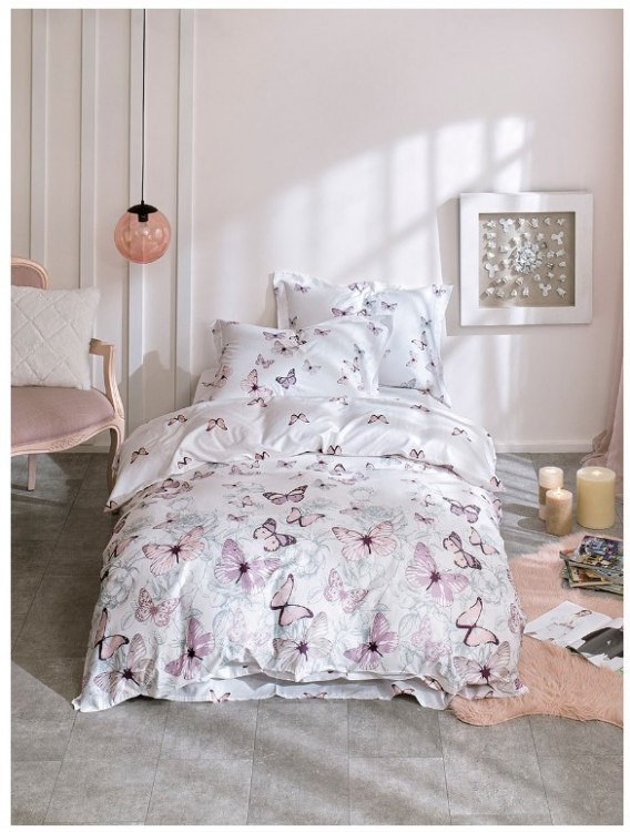 Постільна білизна "Frulato", білий/рожевий