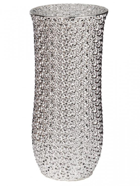 Ваза Diamante h-30см, серебро